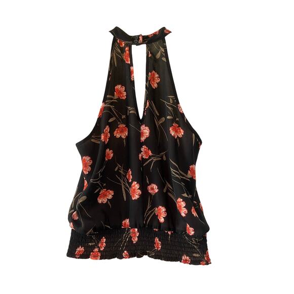 Sienna Sky- Black Floral Print Blouse Womens Size Medium - Picture 2 of 8